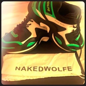 Tenis shoes Naked  Wolfe size 8 color green neon